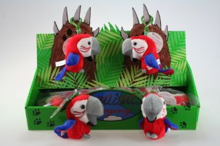 Obrázek z Klíčenka papoušek plyš 8cm(12) 